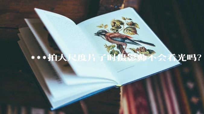 ***拍大尺度片子时摄影师不会看光吗？